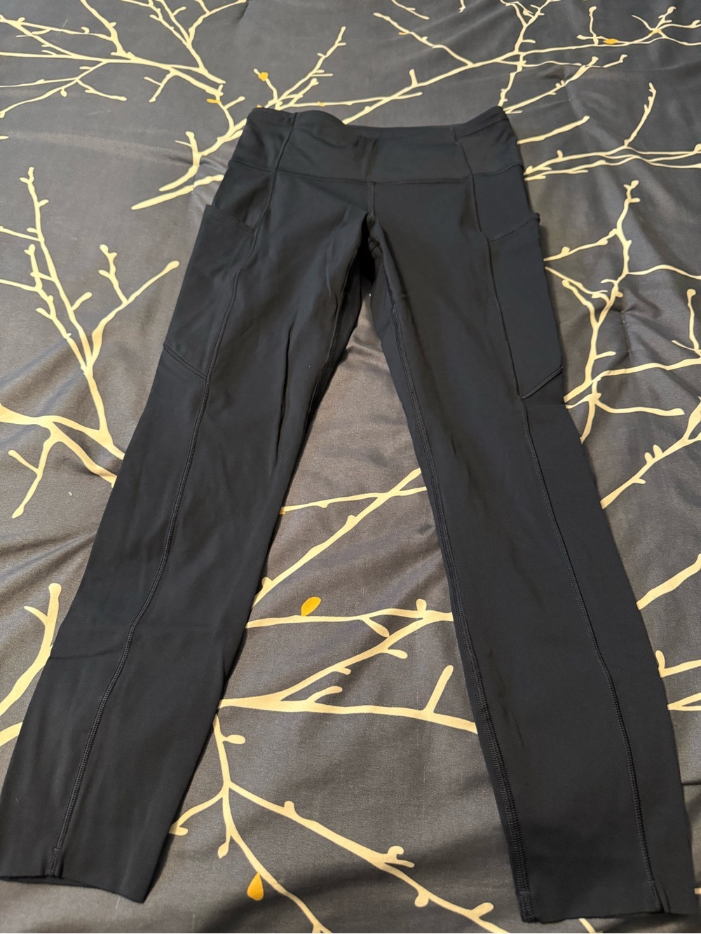 Lululemon Fast and Free Leggings, Navy, Size 6, 25”